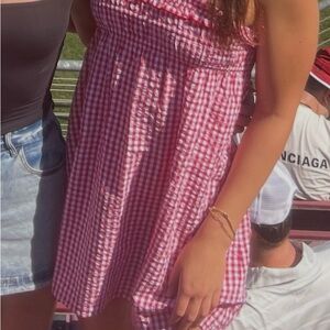 Free People Red Gingham Casual Dress